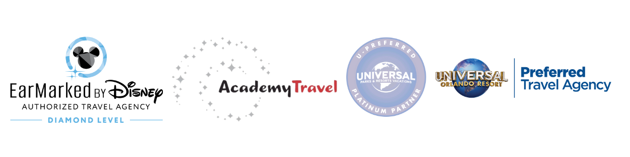 Diamond Earmarked · Academy Travel · U-Preferred Platinum · Universal Preferred Travel Agency